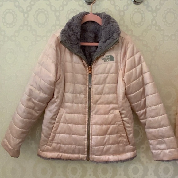 The North Face Girl's Pink & Gray Reversible Coat